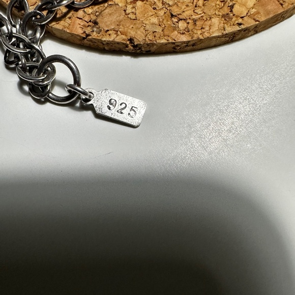 Turquoise and sterling silver bracelet - Picture 3 of 9